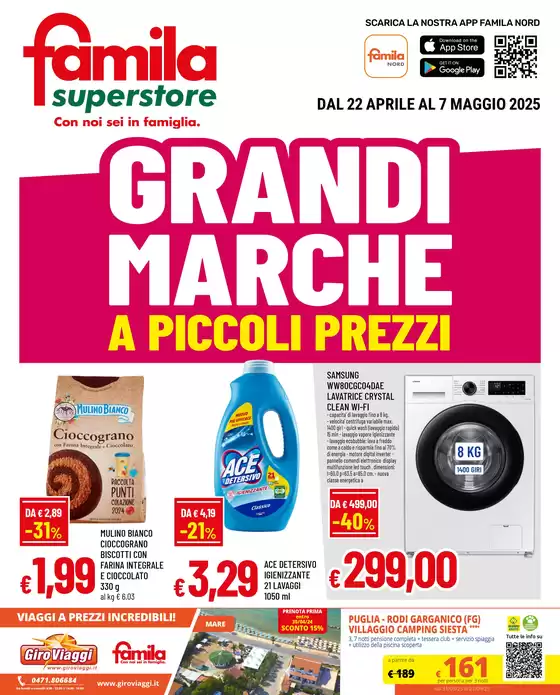 Volantino Famila Superstore a Vercelli | Grandi marche | 22/4/2025 - 7/5/2025