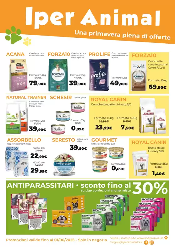Volantino Iper Animal a Cantello | Una primavera piena di offerte | 17/4/2025 - 1/6/2025