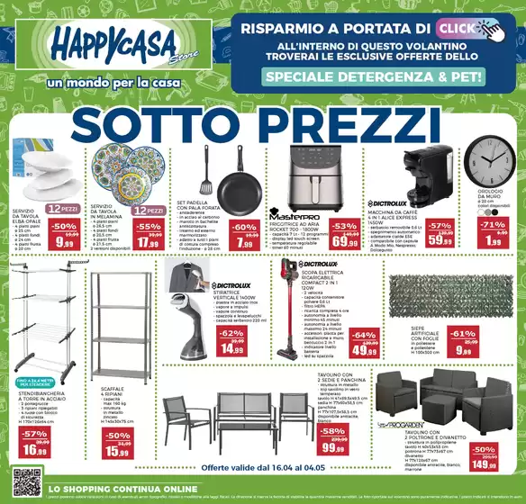 Volantino Happy Casa Store a Tavagnacco | Sotto prezzi | 17/4/2025 - 4/5/2025
