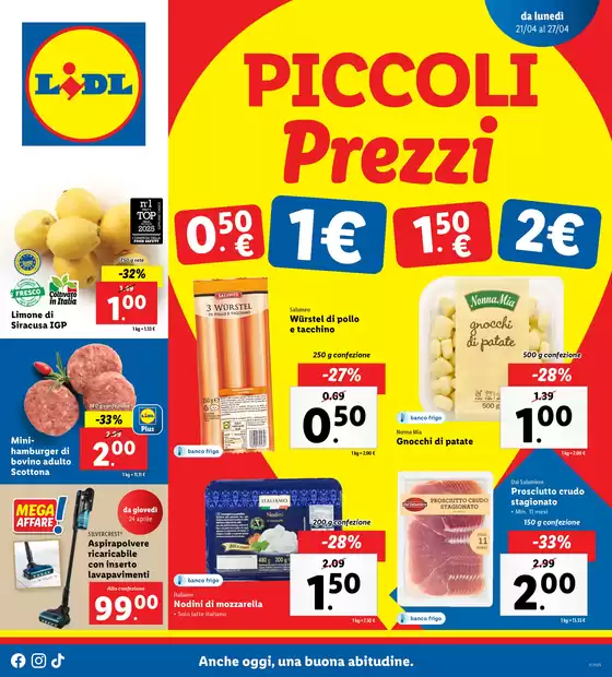 Volantino Lidl | Piccoli prezzi | 21/4/2025 - 27/4/2025