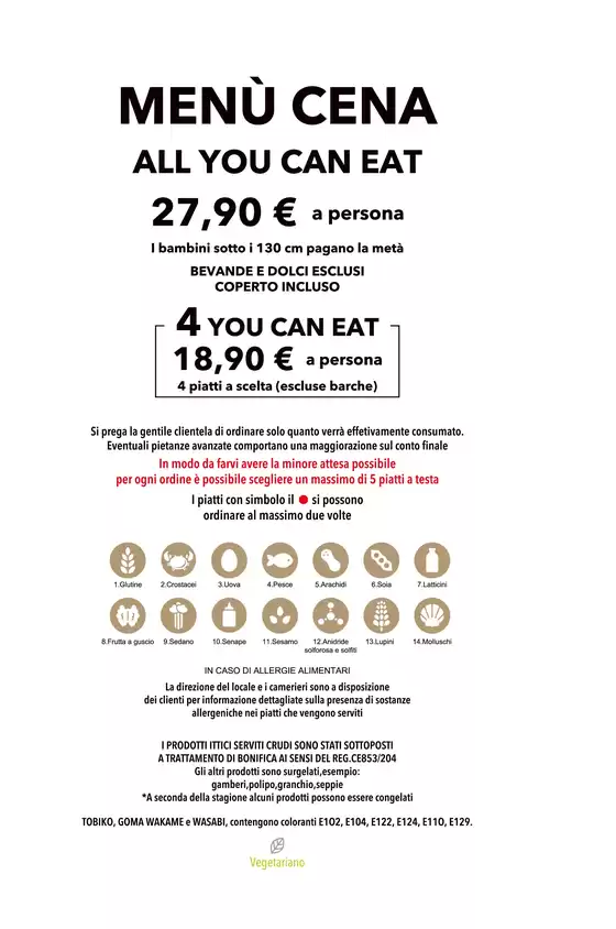 Volantino Ye's Food a Milano | Offerte Ye's Food Cena | 17/4/2025 - 31/12/2025