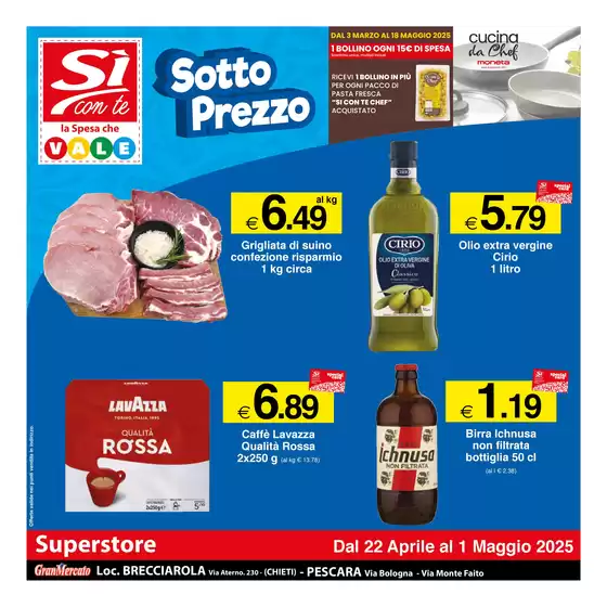 Volantino Si con te superstore a Chieti | Buona Pasqua | 22/4/2025 - 1/5/2025