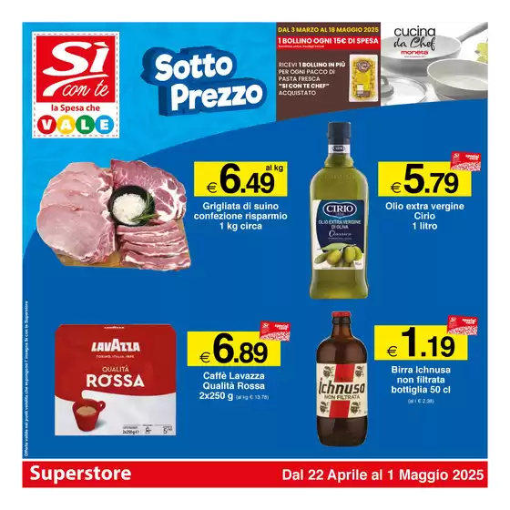 Volantino Si con te superstore a Pesaro | Sconti dal 25% al 50% | 22/4/2025 - 1/5/2025