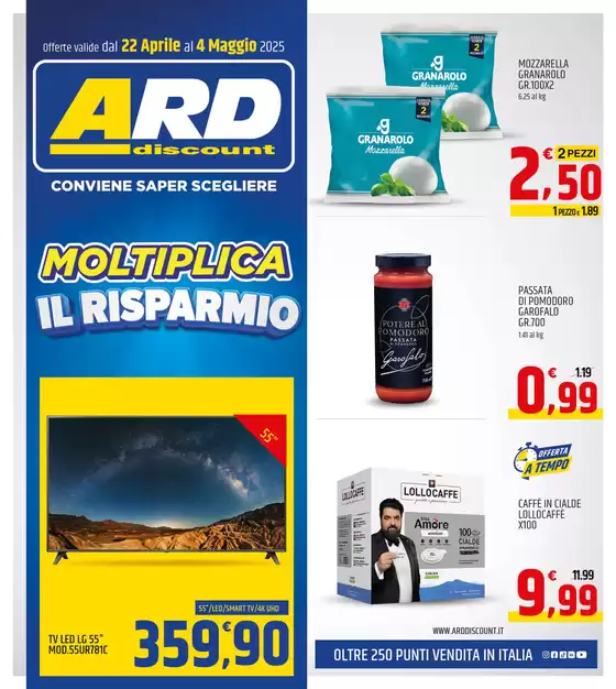 Volantino ARD Discount a Taranto | Moltiplica il risparmio | 22/4/2025 - 4/5/2025