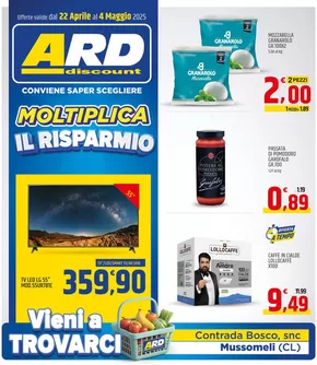 Offerte di Iper e super a Mussomeli | Moltiplica il risparmio in ARD Discount | 22/4/2025 - 4/5/2025