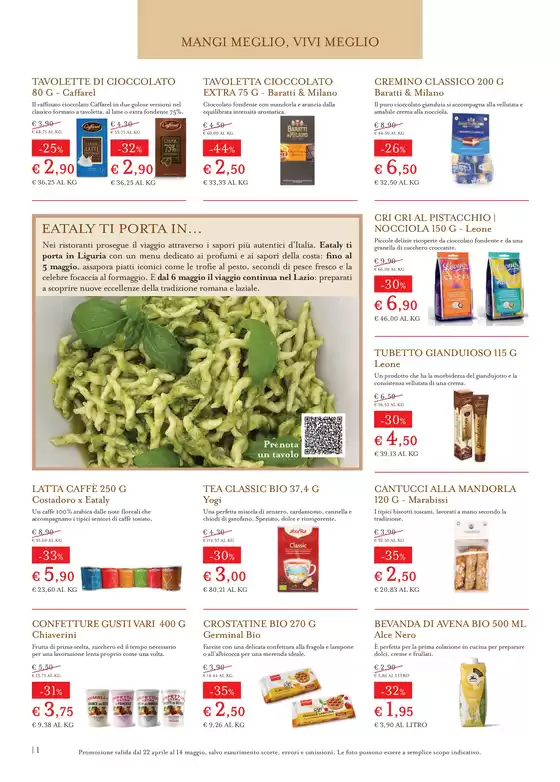 Volantino Eataly a Piacenza | DAL 22 APRILE AL 14 MAGGIO | 22/4/2025 - 14/5/2025