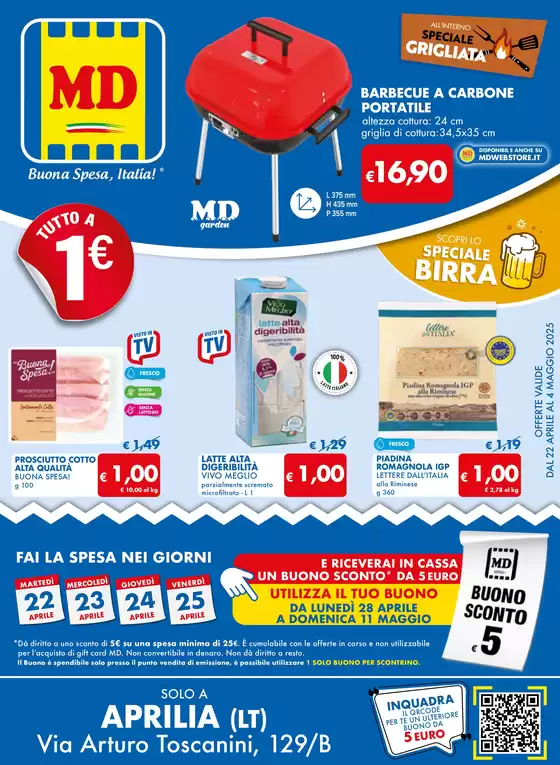 Volantino MD a Pomezia | Tutto 1€ | 22/4/2025 - 4/5/2025