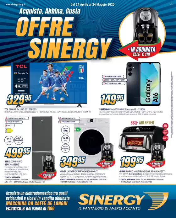 Volantino Sinergy a Guardia Piemontese | Offre Sinergy | 24/4/2025 - 24/5/2025
