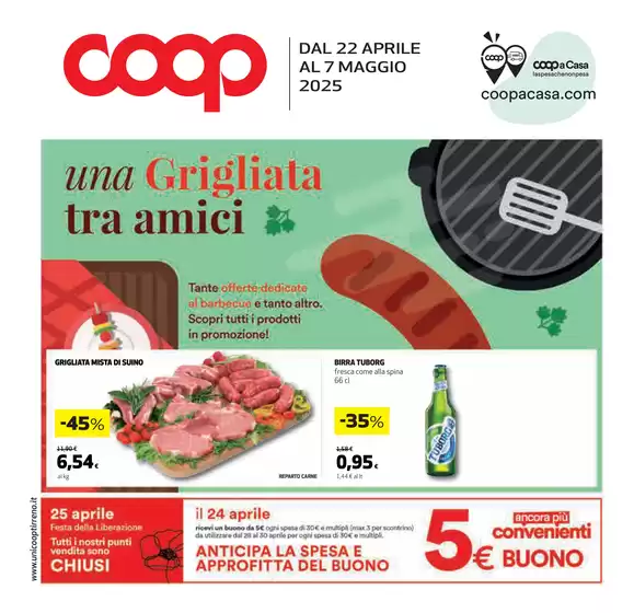 Volantino Coop a Portoferraio | Una Grigliata tra amici | 22/4/2025 - 7/5/2025