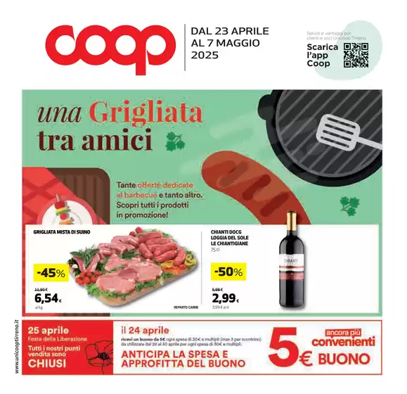 Volantino Coop a Chiusi | Una Grigliata tra amici | 23/4/2025 - 7/5/2025