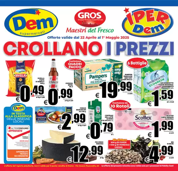 Volantino Dem a Tivoli | CROLLANO I PREZZI | 22/4/2025 - 1/5/2025