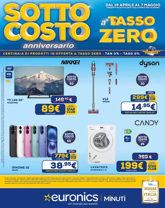 Volantino Euronics a Perugia | Sottocosto  | 22/4/2025 - 7/5/2025