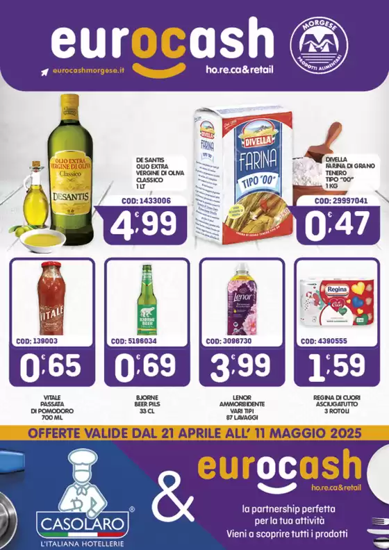 Volantino Eurocash Morgese a Maddaloni | Offerte valide dal 21 aprile all'11 maggio | 22/4/2025 - 11/5/2025
