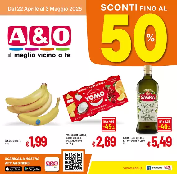 Volantino A&O a Paderno Dugnano | SCONTI FINO 50% | 22/4/2025 - 3/5/2025