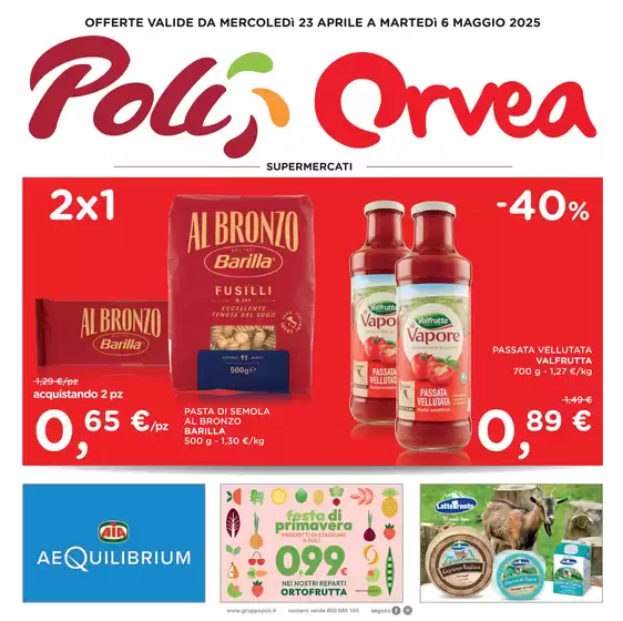 Volantino Orvea a Mezzolombardo | Offerte valide dal 23 aprile al 6 maggio | 23/4/2025 - 6/5/2025