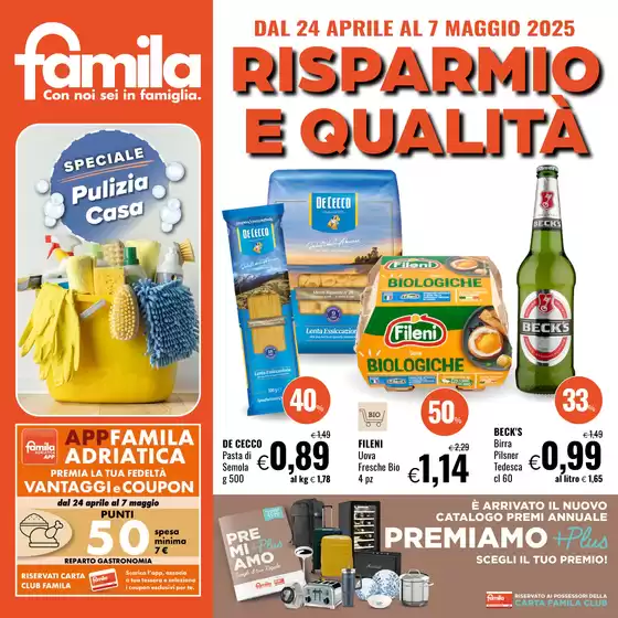 Volantino Famila a Santarcangelo di Romagna | Risaprmio e qualita | 24/4/2025 - 7/5/2025