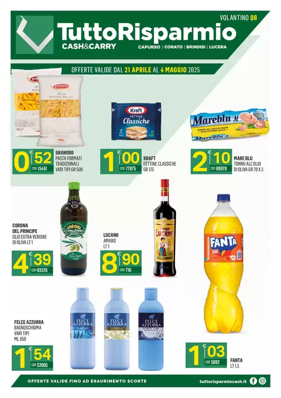 Volantino Tutto Risparmio Cash&Carry a Capurso | Offerte | 21/4/2025 - 4/5/2025