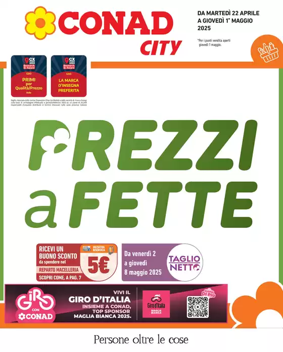 Volantino Conad City a Pesaro | PREZZI A FETTE | 22/4/2025 - 1/5/2025
