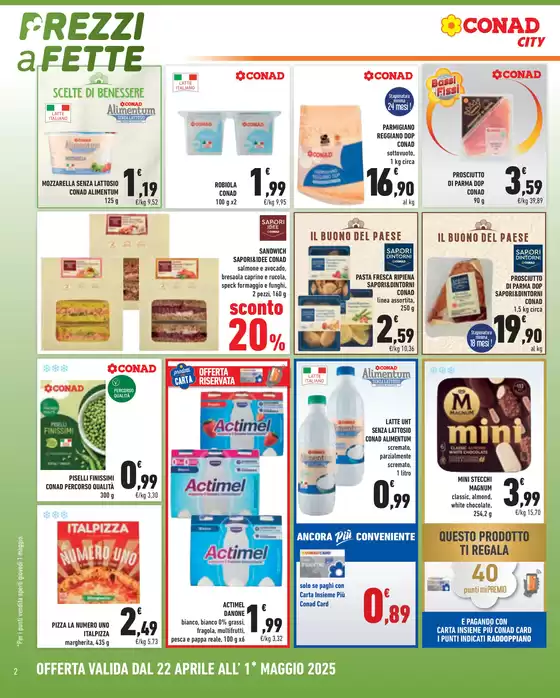 Volantino Conad City a Pesaro | PREZZI A FETTE | 22/4/2025 - 1/5/2025