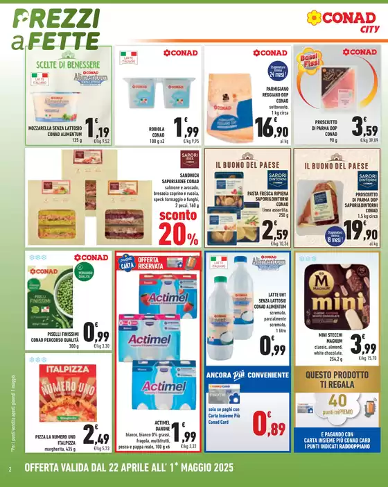 Volantino Conad City a Brugherio | PREZZI A FETTE | 22/4/2025 - 1/5/2025