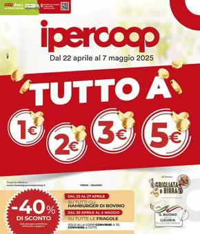 Volantino Ipercoop a Torino | Tutto a 1€, 2€, 3€, 5€ | 22/4/2025 - 7/5/2025