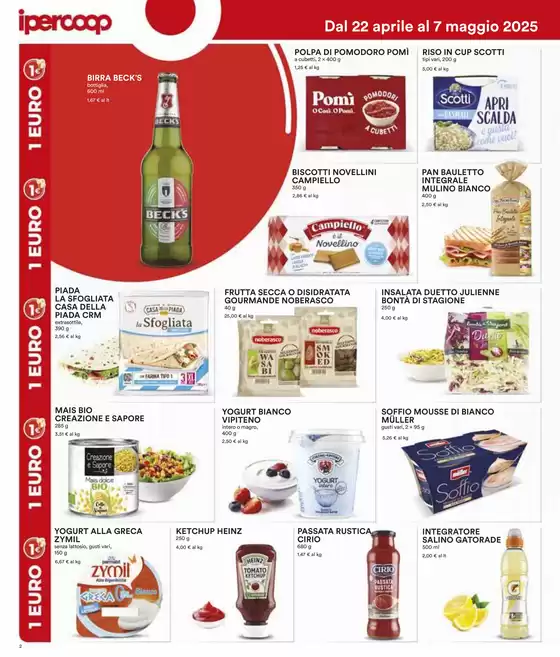 Volantino Ipercoop a Treviglio | Tutto a 1€, 2€, 3€, 5€ | 22/4/2025 - 7/5/2025