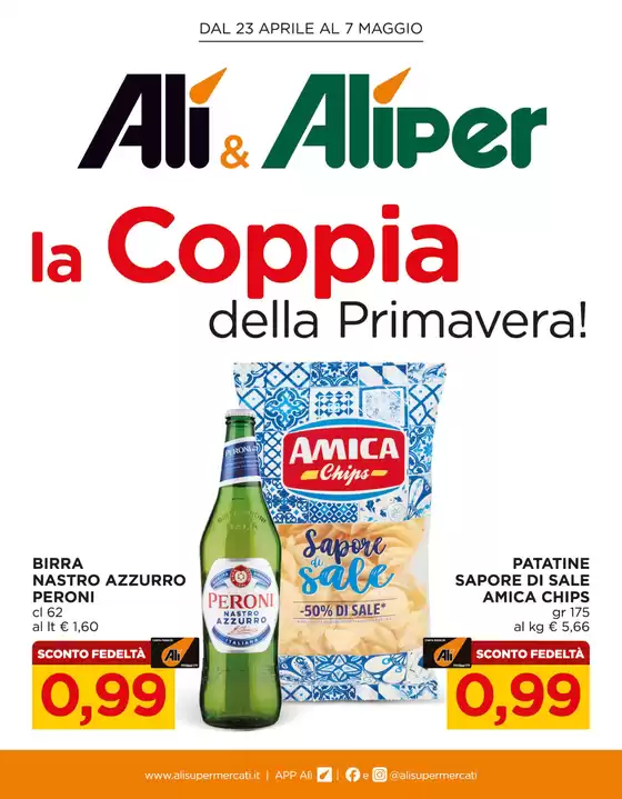 Volantino Alì e Alìper a Montagnana | Coppie online | 23/4/2025 - 7/5/2025