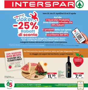 Volantino Interspar a Bolzano | Sconti fino al 50% | 22/4/2025 - 7/5/2025