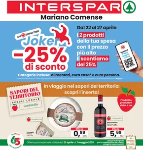 Volantino Interspar a Mariano Comense | Sconti fino al 50%  | 22/4/2025 - 7/5/2025