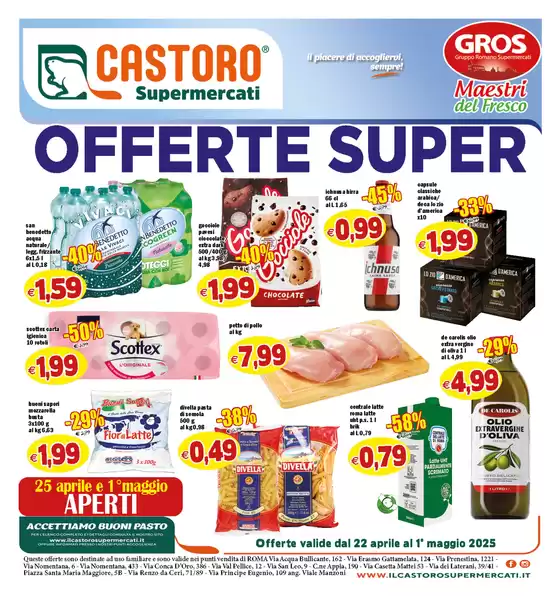 Volantino Il Castoro a Roma | Offerte super | 22/4/2025 - 1/5/2025