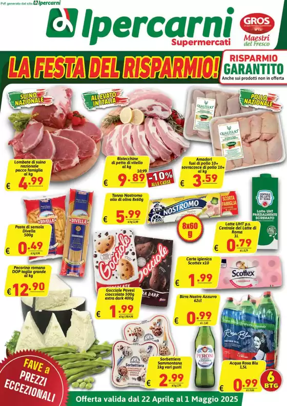 Volantino Ipercarni a Fonte Nuova | La festa del Risparmio! | 22/4/2025 - 1/5/2025