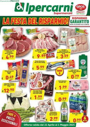 Volantino Ipercarni a Roma | La festa del Risparmio! | 22/4/2025 - 1/5/2025