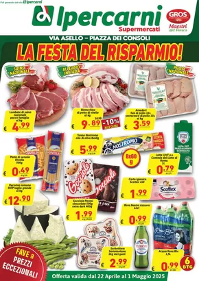 Volantino Ipercarni a Roma | La festa del Risparmio! | 22/4/2025 - 1/5/2025