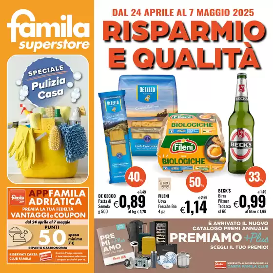 Volantino Famila Superstore a Cesena | Risparmio di qualita | 24/4/2025 - 7/5/2025