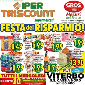Volantino Iper Triscount a Viterbo | Festa del risparmio! | 22/4/2025 - 1/5/2025