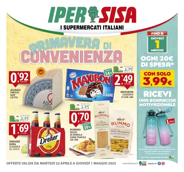 Volantino IperSisa a Crotone | Primavera di Conevenienza | 22/4/2025 - 1/5/2025