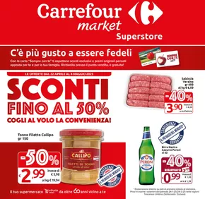 Volantino Carrefour Market Superstore a Montemurlo | Sconti fino al 50% | 22/4/2025 - 4/5/2025
