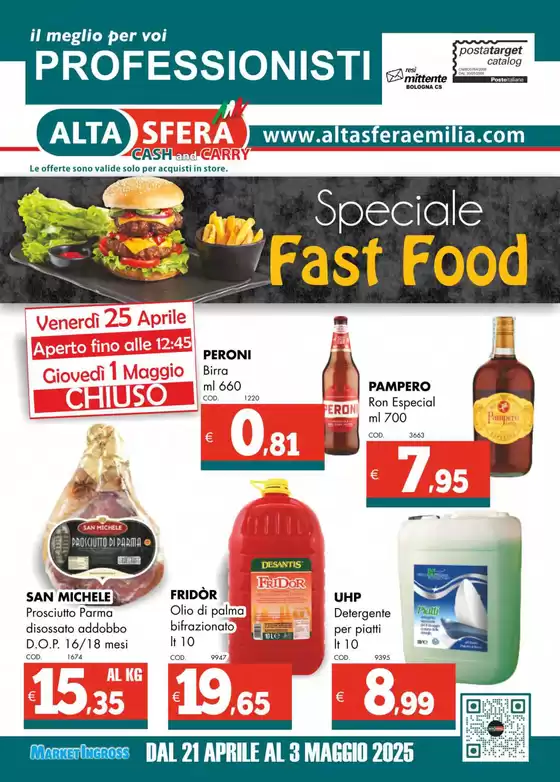 Volantino Altasfera a Sassuolo | Speciale fast food | 22/4/2025 - 3/5/2025
