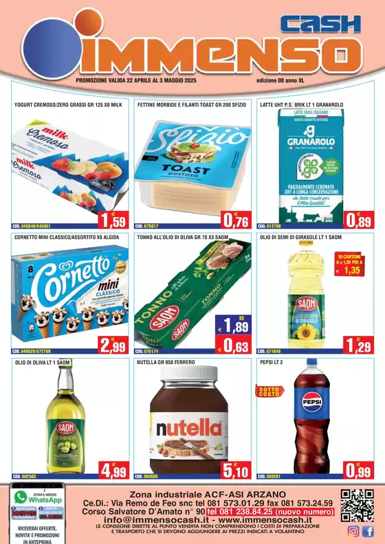 Volantino Immenso a Arzano | Promozione valida dal 22 Aprile al 3 Maggio 2025 | 22/4/2025 - 3/5/2025