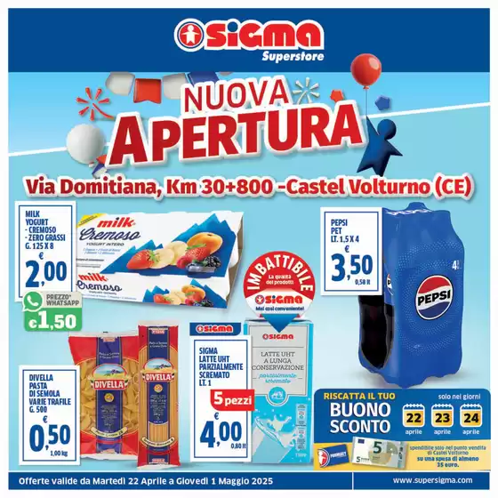 Volantino Sigma a Castel Volturno | Nuova apertura | 22/4/2025 - 1/5/2025