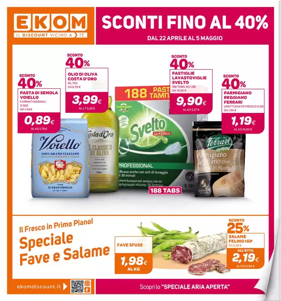 Volantino Ekom a Genova - Sampierdarena | Sconti Fino al 40% | 22/4/2025 - 5/5/2025