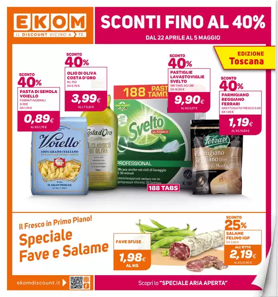 Volantino Ekom | Sconti fino al 40% | 22/4/2025 - 5/5/2025