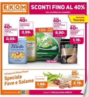 Offerte di Discount a Calcinaia | Sconti fino al 40% in Ekom | 22/4/2025 - 5/5/2025