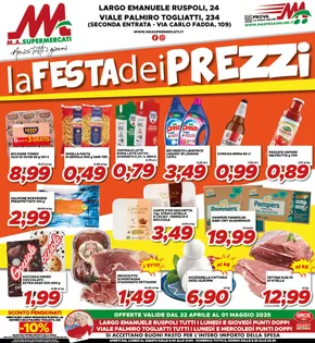 Volantino MA Supermercati a Roma | La festa dei prezzi | 22/4/2025 - 1/5/2025