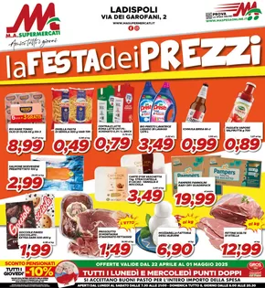 Volantino MA Supermercati a Ladispoli | La festa dei prezzi | 22/4/2025 - 1/5/2025