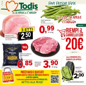 Offerte di Discount a Cagli | Riempi il carrello con 20 euro  in Todis | 22/4/2025 - 1/5/2025