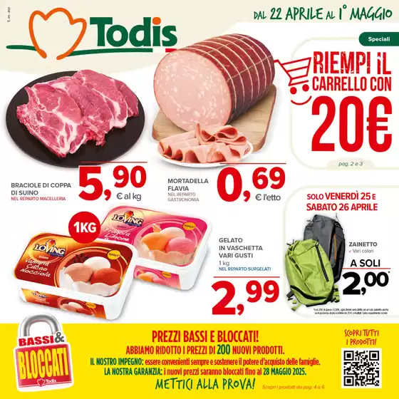 Volantino Todis a Palermo | Riempi il carrello con 20 euro | 22/4/2025 - 1/5/2025