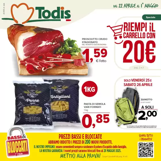 Volantino Todis a Venosa | Riempi il carrello con 20 euro  | 22/4/2025 - 1/5/2025