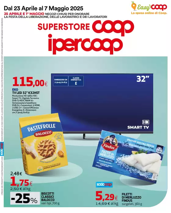 Volantino Superstore Coop a Scandiano | Dal 23 aprile al 7 maggio 2025 | 23/4/2025 - 7/5/2025