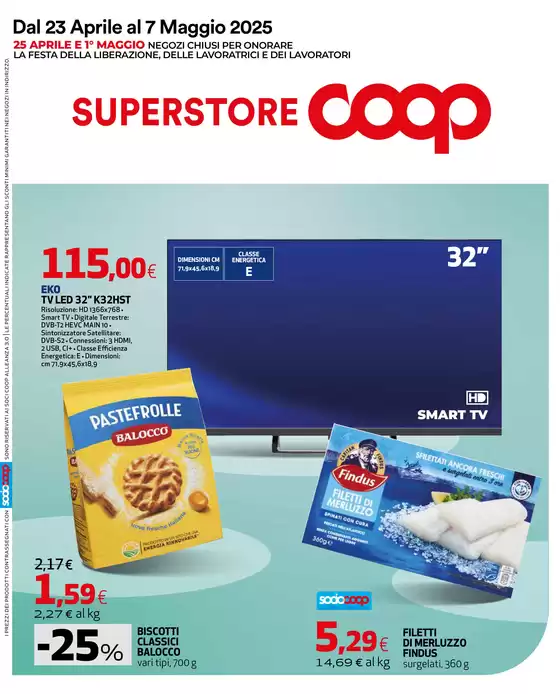 Volantino Superstore Coop a Fano | Dal 23 aprile al 7 maggio 2025 | 23/4/2025 - 7/5/2025